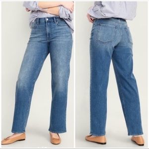 Old Navy High Rise OG Loose Jeans Medium Courtney Mom Straight Sz 2